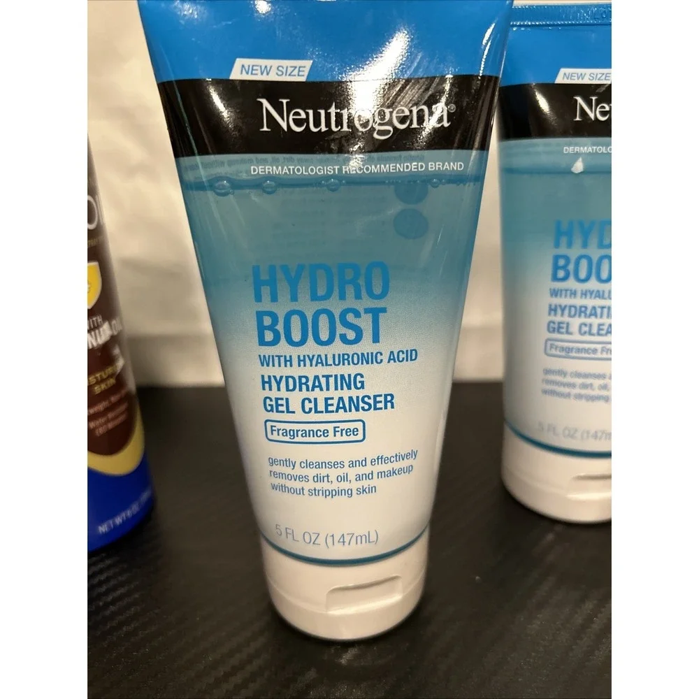 2 NEUTROGENA Hydro Boost Hydrating Gel Cleansers Fragrance Free